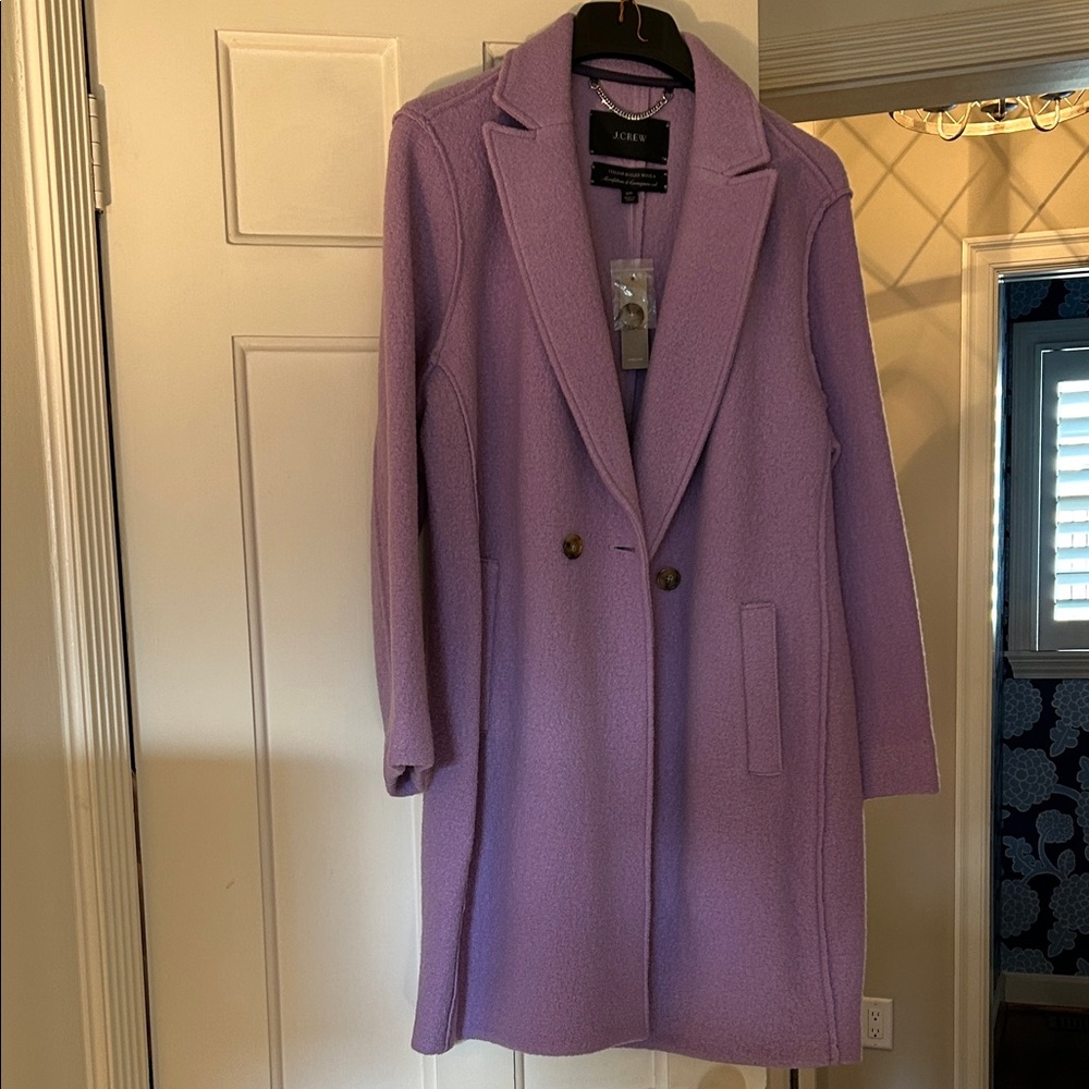 J. Crew Lavender wool coat nwt